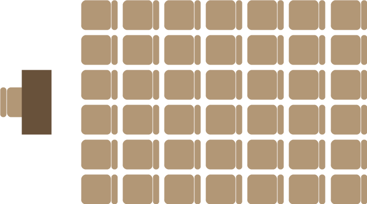 Theatre style conference layout